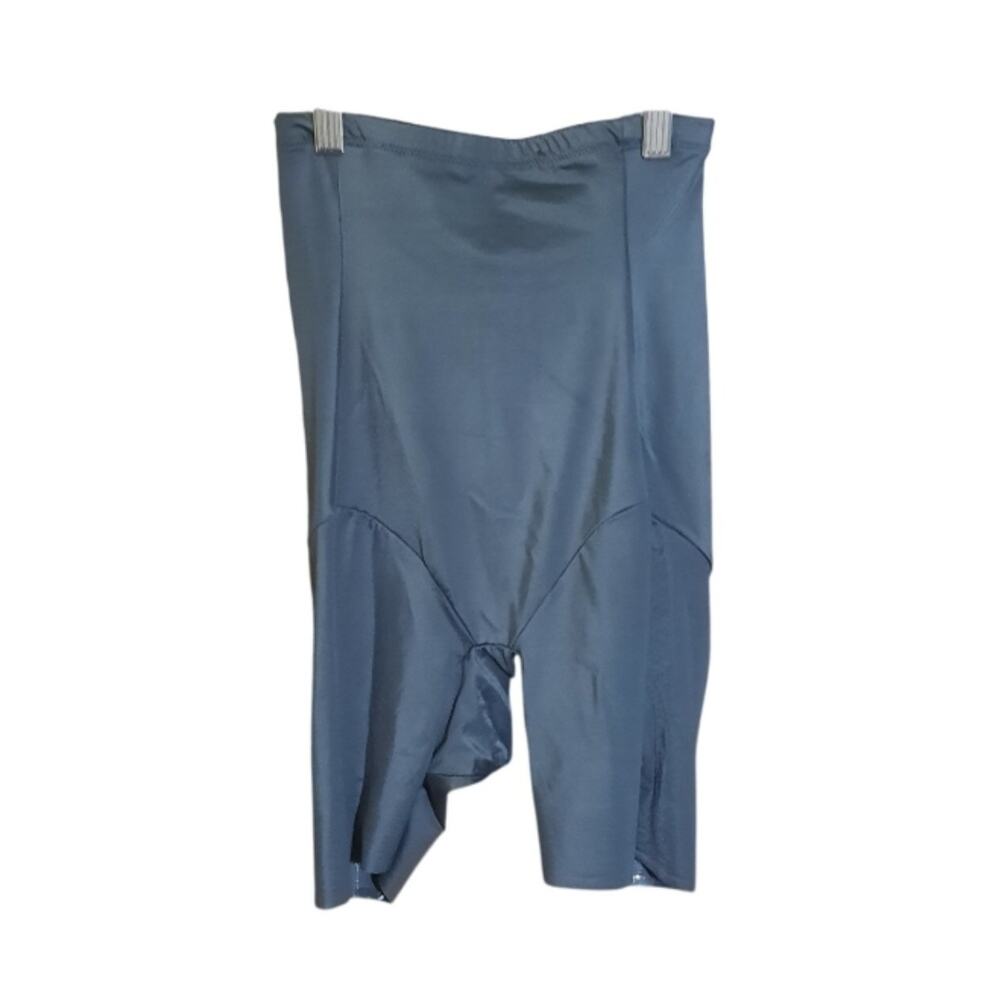 Cupid Womens Black High Waisted Mid Thigh Pull On Shaper Size Large